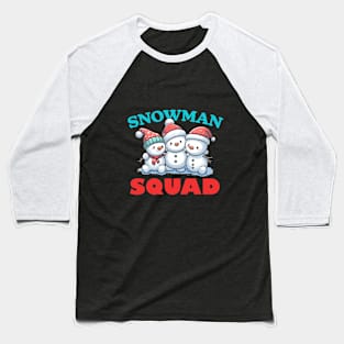 Snowman Squad Baseball T-Shirt